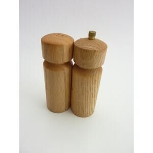 Vintage Wooden Salt and Pepper Shakers